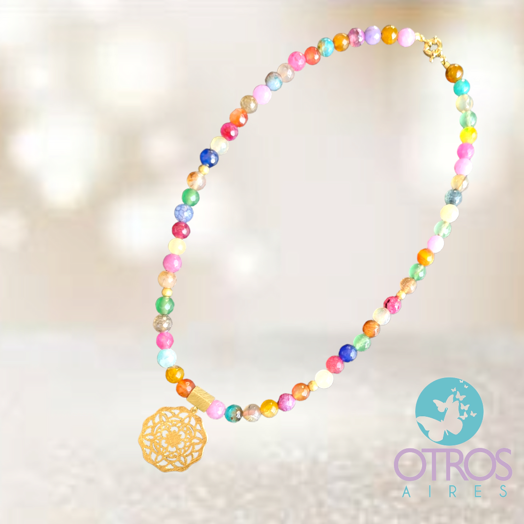 Collar ágata - Autoconfianza y coraje